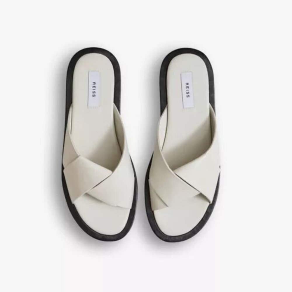 REISS Amhurst chunky-soled leather slider sandals